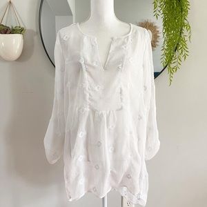 White House black market sheer top/coverup sz Large